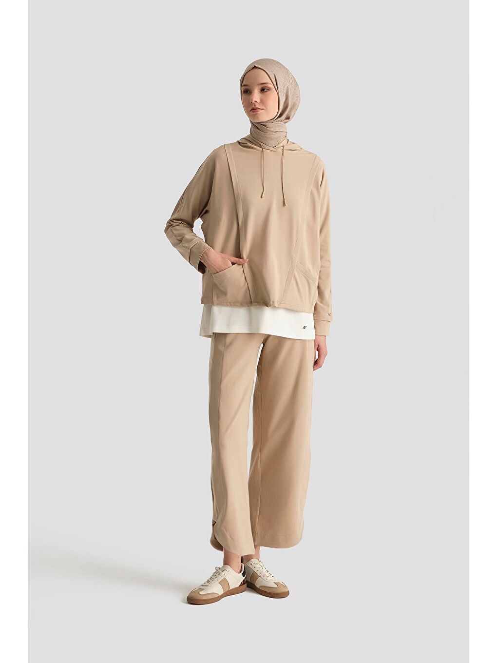 Bej Örme Pantolon 25Yd2817 Vizon-1