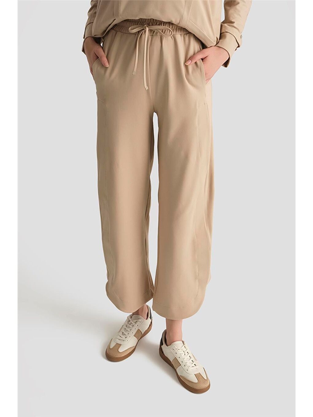 Bej Örme Pantolon 25Yd2817 Vizon-2