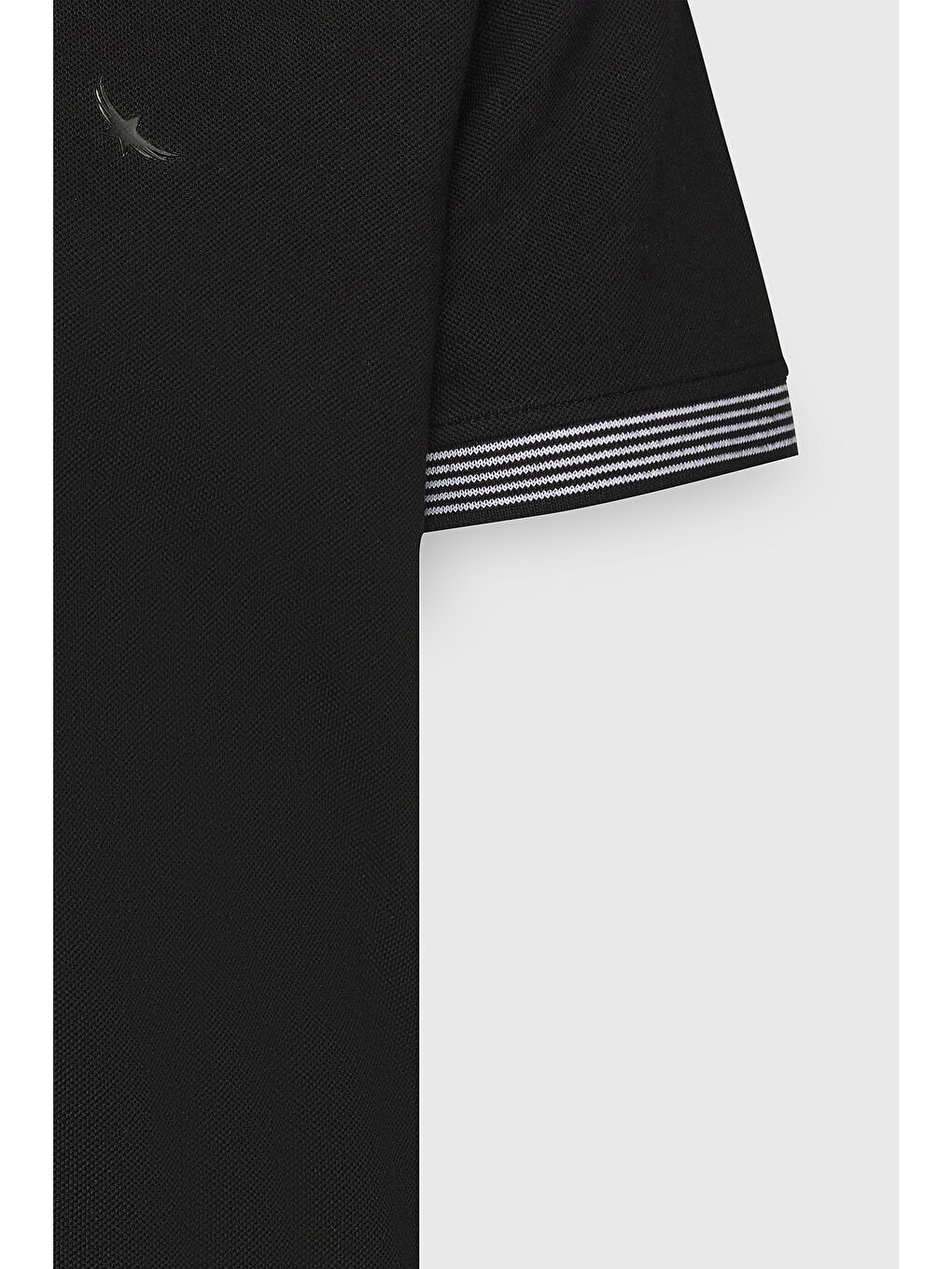 Erkek Siyah Slim Fit Dar Kesim %100 Pamuk Polo Yaka Tişört-6