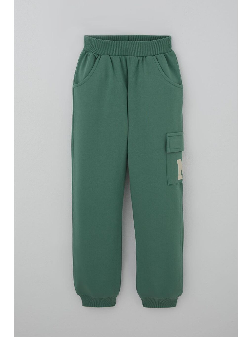 Ekru Erkek Çocuk Eşofman Takımı Şehir Konseptli Pantolonu Yan Cep Detaylı Krem (4-9 Yaş)-2