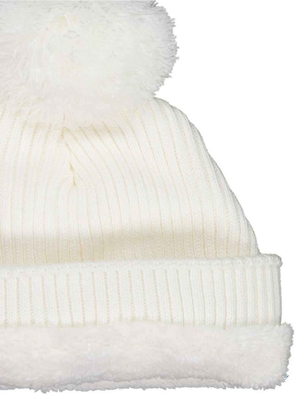 Girls 2-5 Yaş Atkı Bere Eldiven Set - Ekru Standart-1