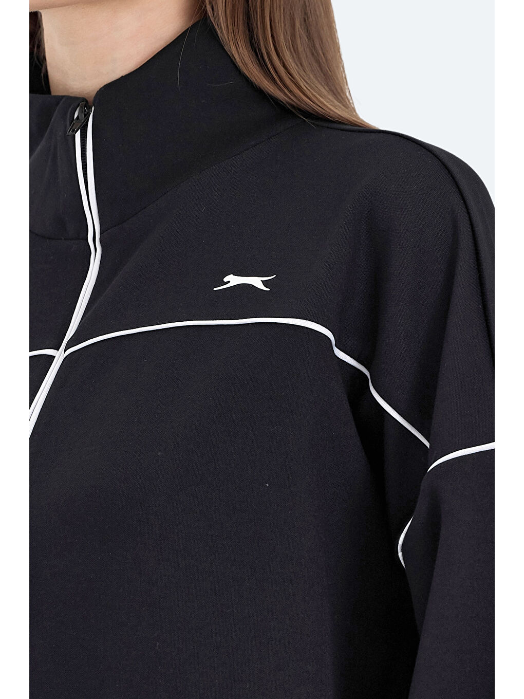 SLAZENGER Siyah VALENCIA Kadın Sweatshirt Siyah - 3