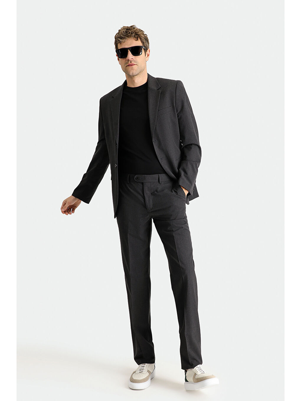 Gri Süper Esnek Takım Elbise-2