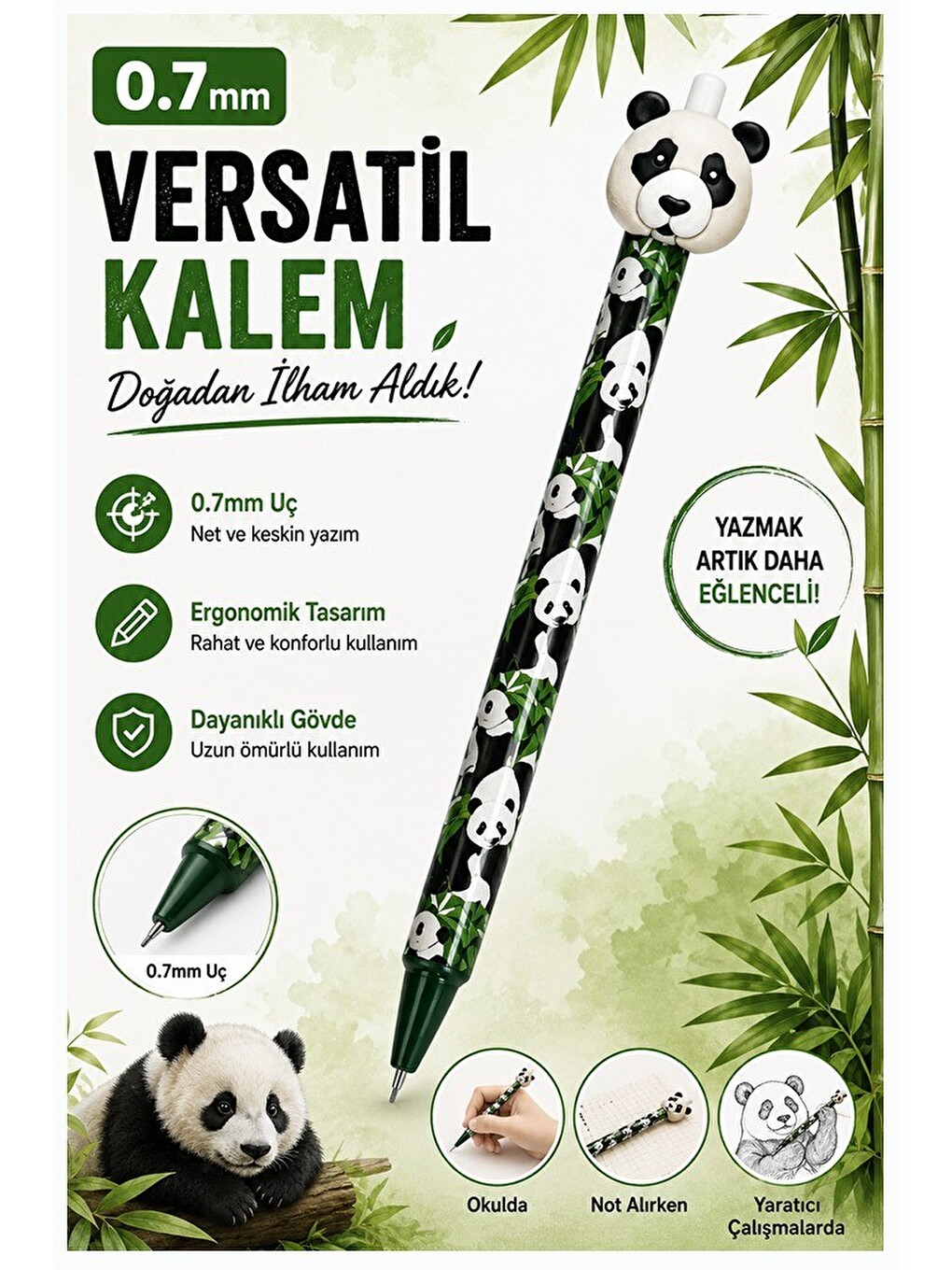 Uçlu Kalem 0.7 Mm 1 Adet Fixpoint 4734 0.7mm Uçlu Versatil Mekanik Uçlu Kurşun Kalem Hayvan Figürlü