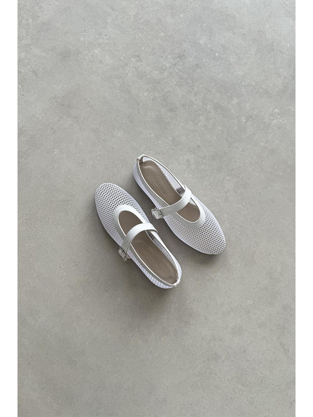 Carol Kadın File Detay Dantel Babet Beyaz-1