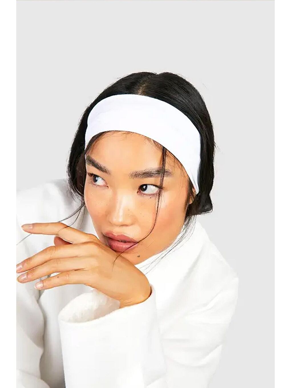 2 Adet Siyah- Beyaz Elastan Jersey Saç bandı