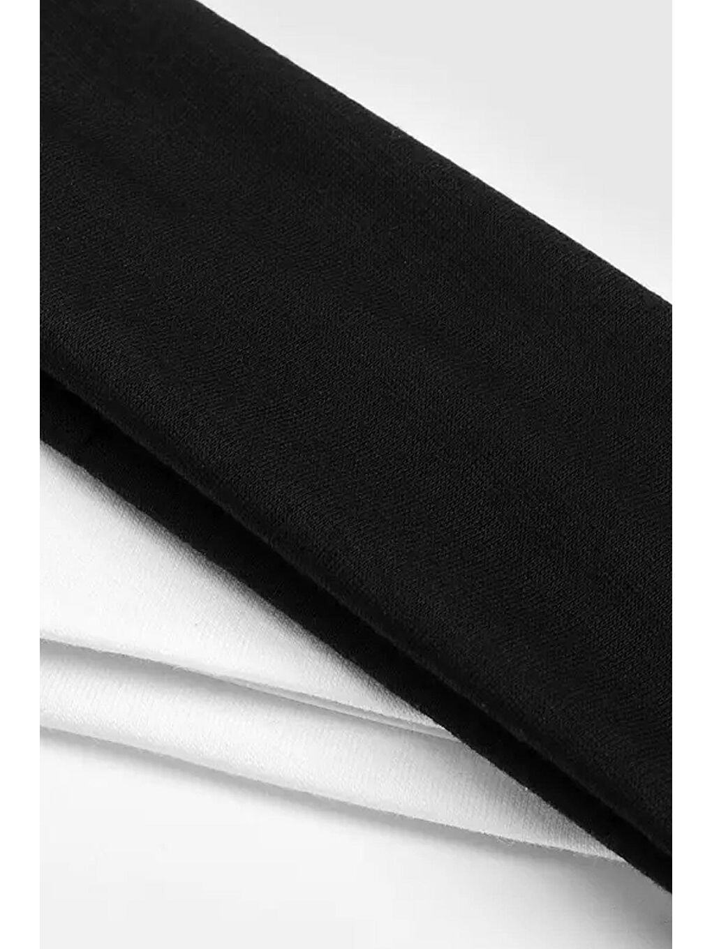 2 Adet Siyah- Beyaz Elastan Jersey Saç bandı-2