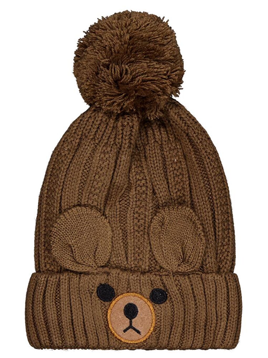 Kahverengi Boys 2-5 Yaş Atkı Bere Eldiven Set - Kahve Standart-1