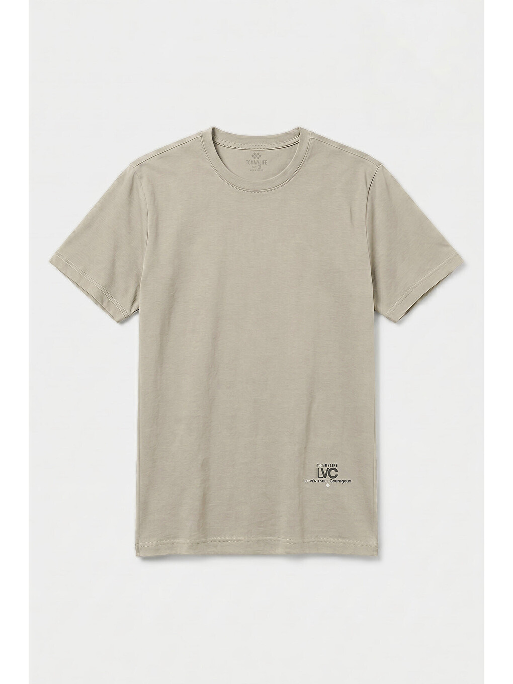 Bej Standart Fit Baskılı Kısa Kollu Erkek T-shirt - 88440