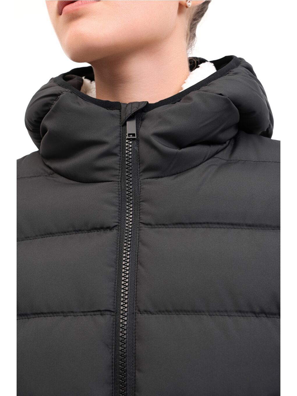 WL 2BRUKA-01 5PR Siyah Kadın Kısa Kaban-3