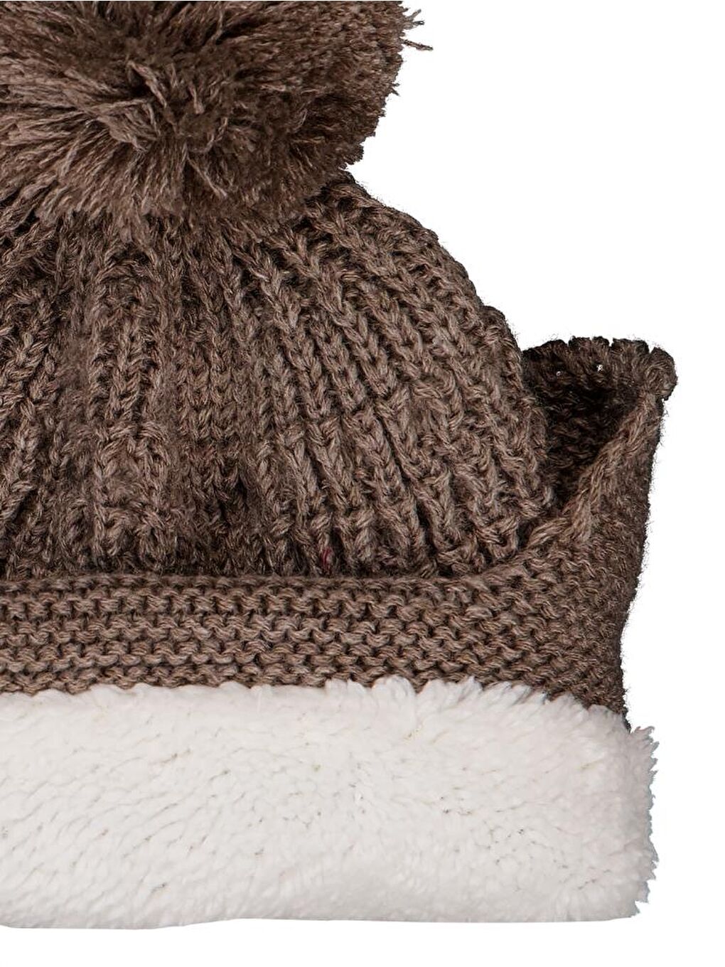 Baby 6-18 Ay Atkı Bere Eldiven Set - Kahverengi Standart-1