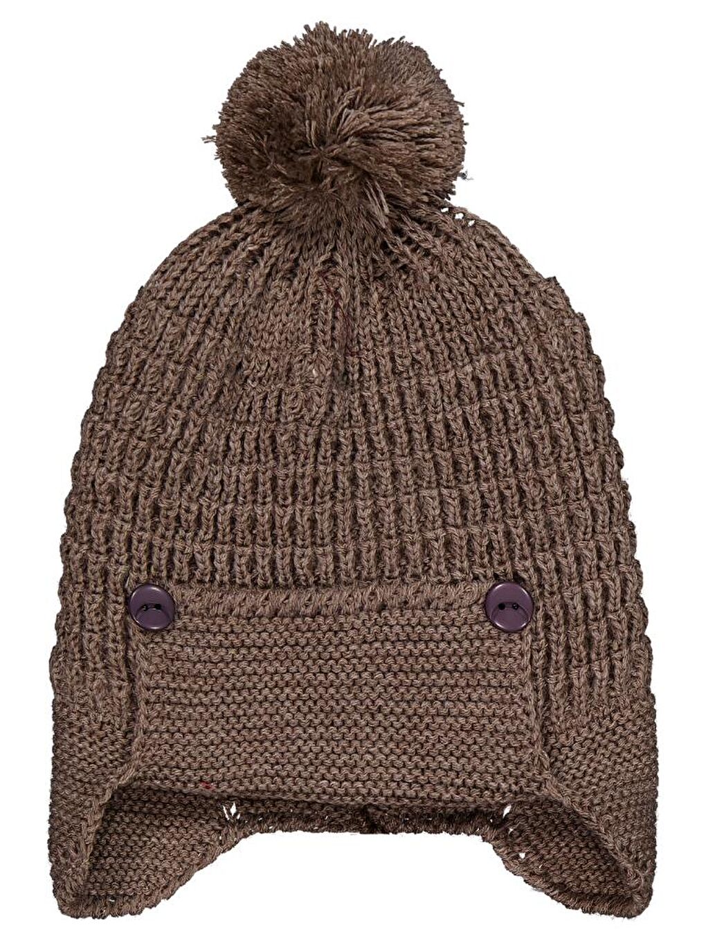 Baby 6-18 Ay Atkı Bere Eldiven Set - Kahverengi Standart-2