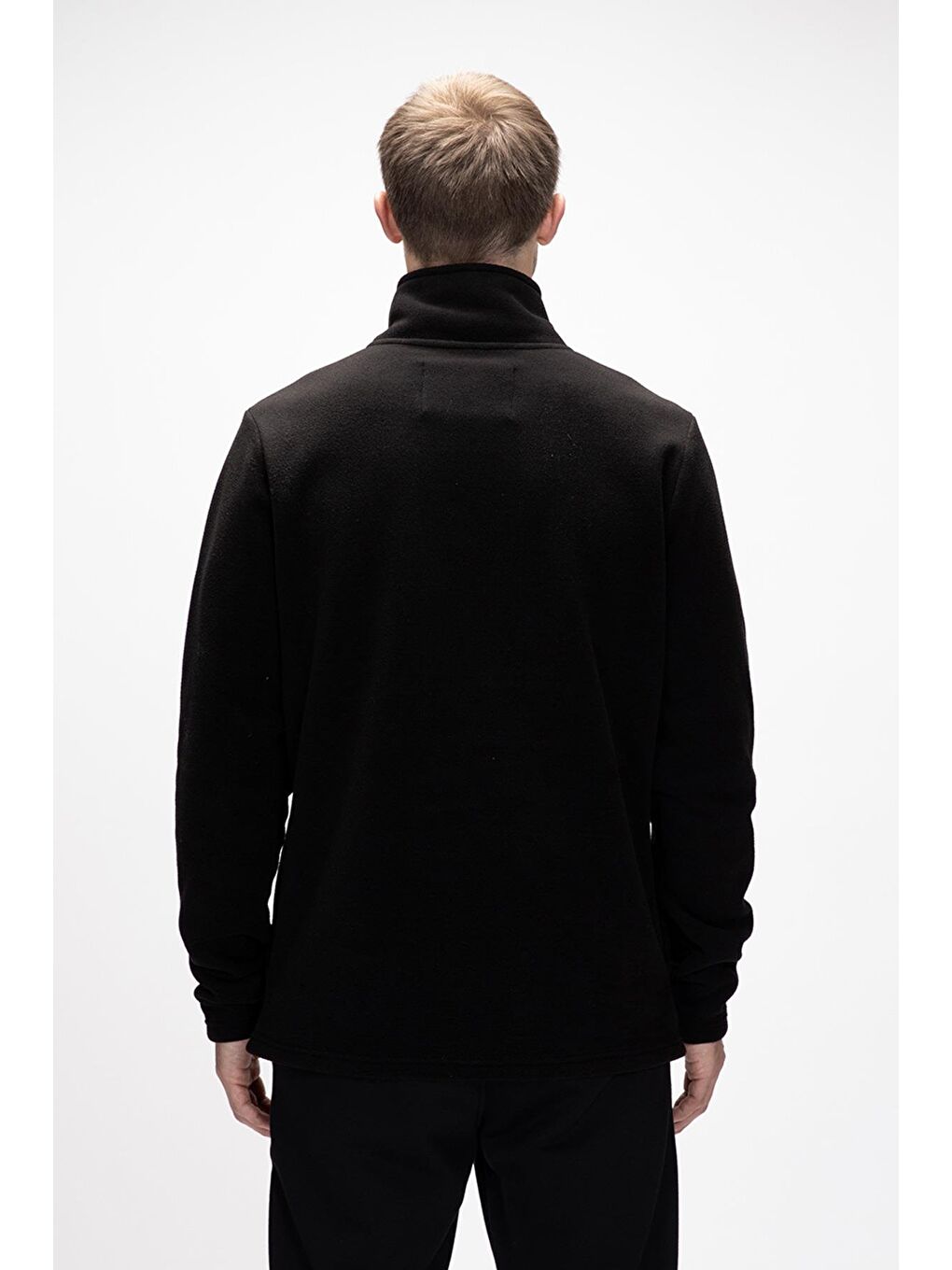 Siyah Sky Si̇yah Fermuarlı Erkek Polar-1