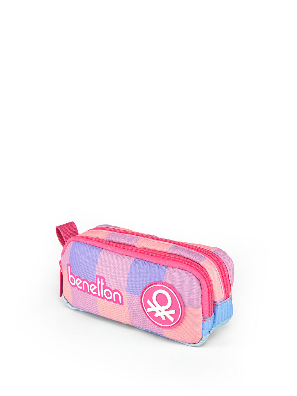 Ekose Desen Çift Bölme Kız Çocuk Kalemlik-2