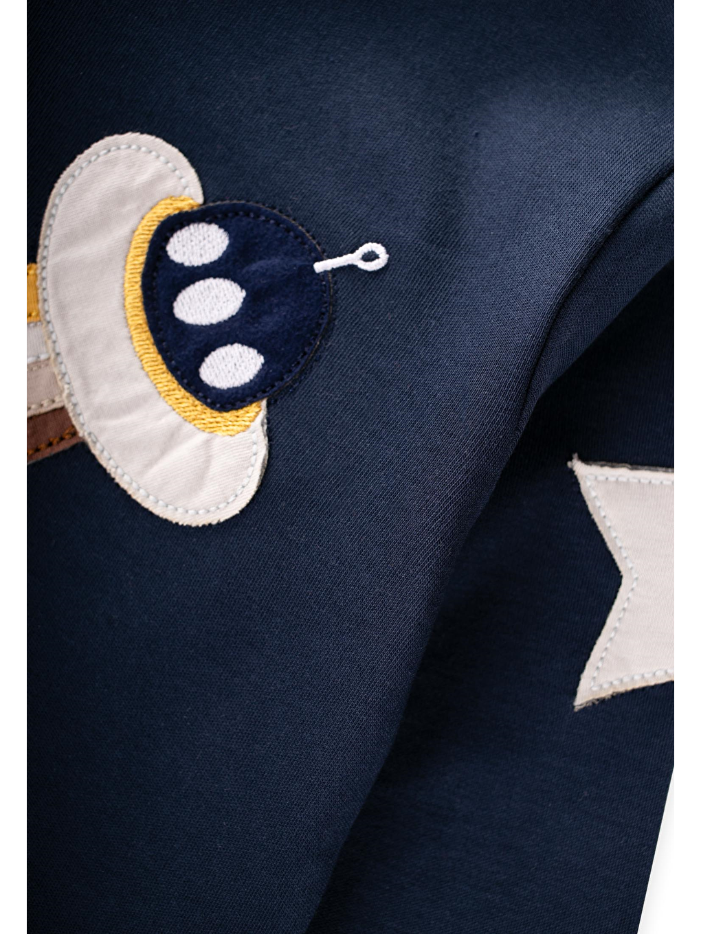 Uzay Aracı Aplikeli Pijama Takım 2-8 Yaş Lacivert-2