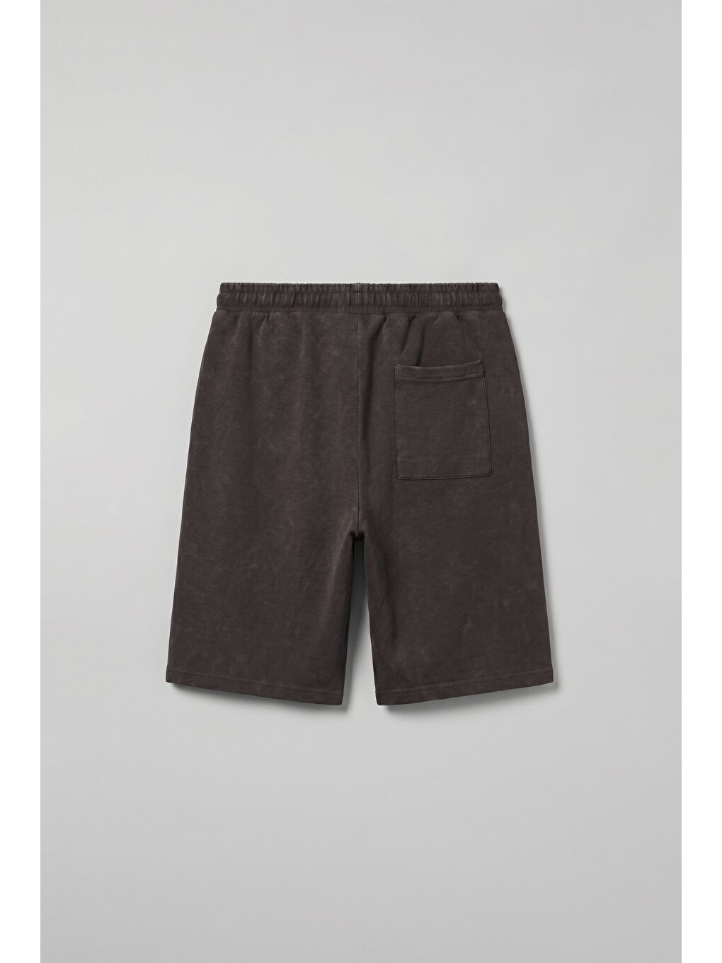Kahverengi Erkek Relaxed Fit Vintage Yıkamalı Şort Koyu Kahve-1