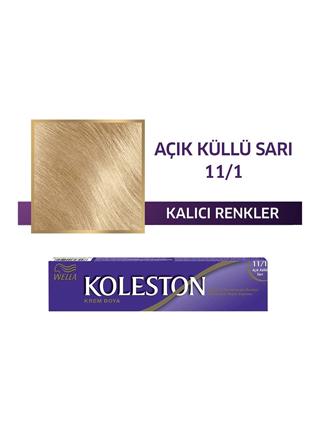 Wella Açık Sarı Koleston Single Tüp Boya 11/1 Açık Küllü Sari - 1