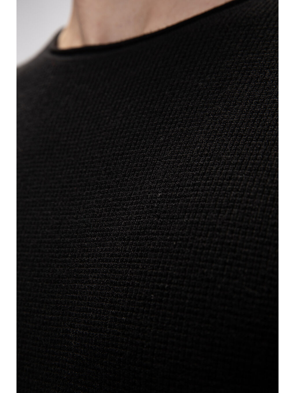 Tender Siyah Bisiklet Yaka Erkek Triko Kazak-5