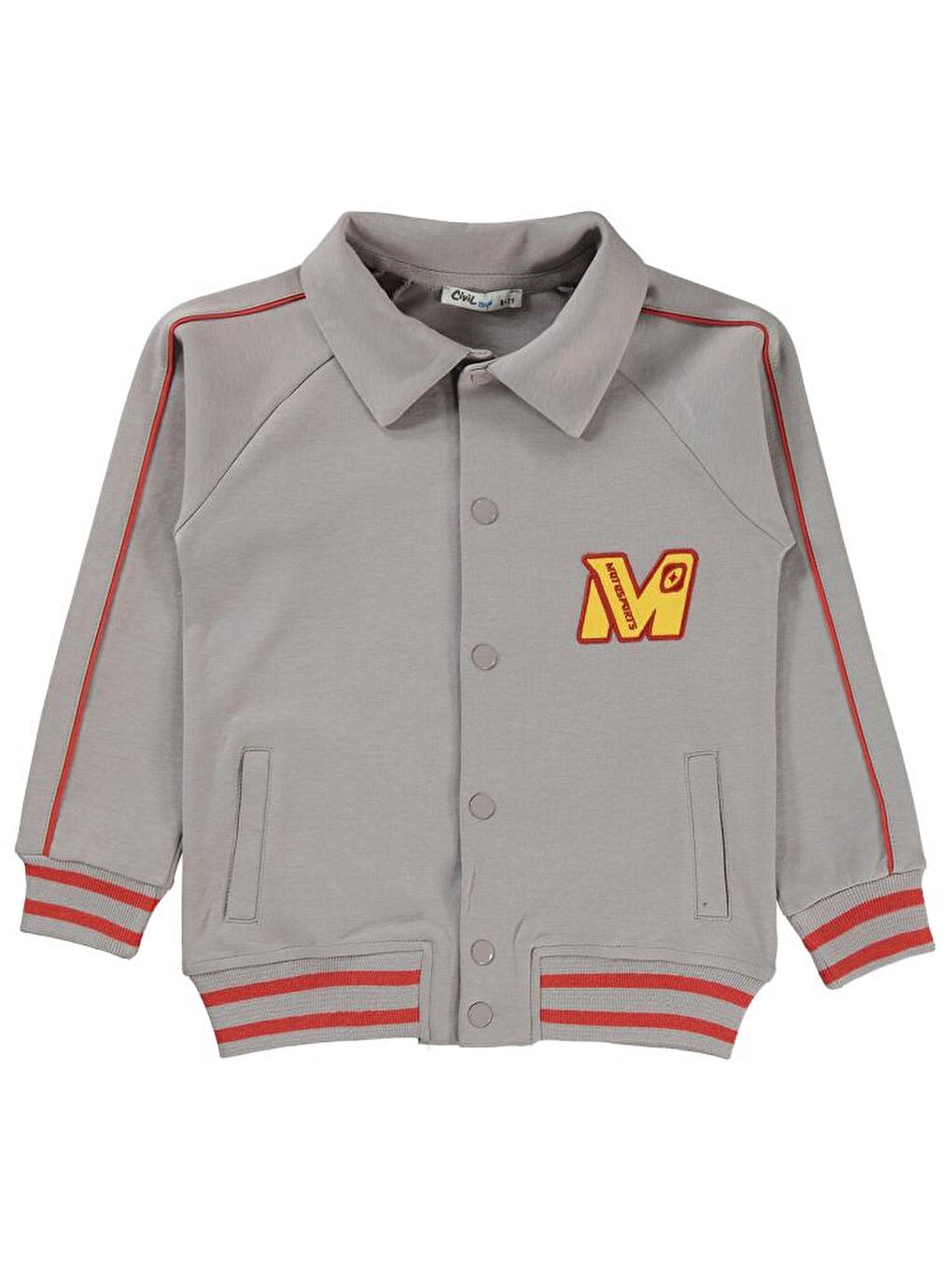 Boys MPH Nakışlı Baskılı 10-13 Yaş Hırka - Gri10-11 Yaş