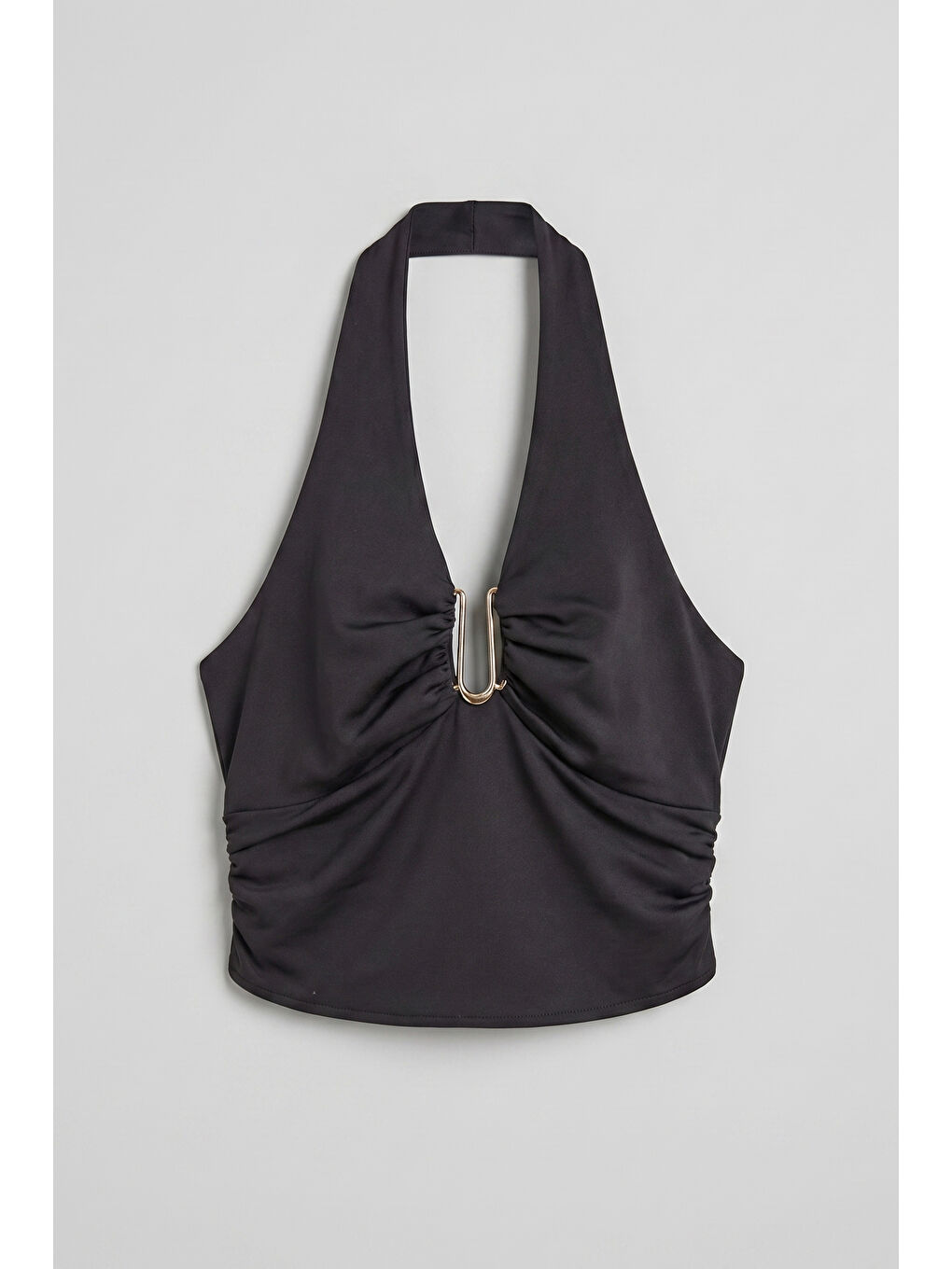 Kadın Siyah s6-1 Aksesuar Detaylı Bluz-4