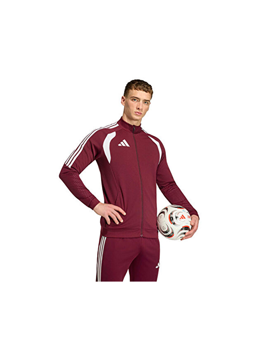 Tiro 26 Competition Tr Jkt Erkek Futbol Kamp Fermuarlı Sweatshirt Ke9254 Kırmızı-1