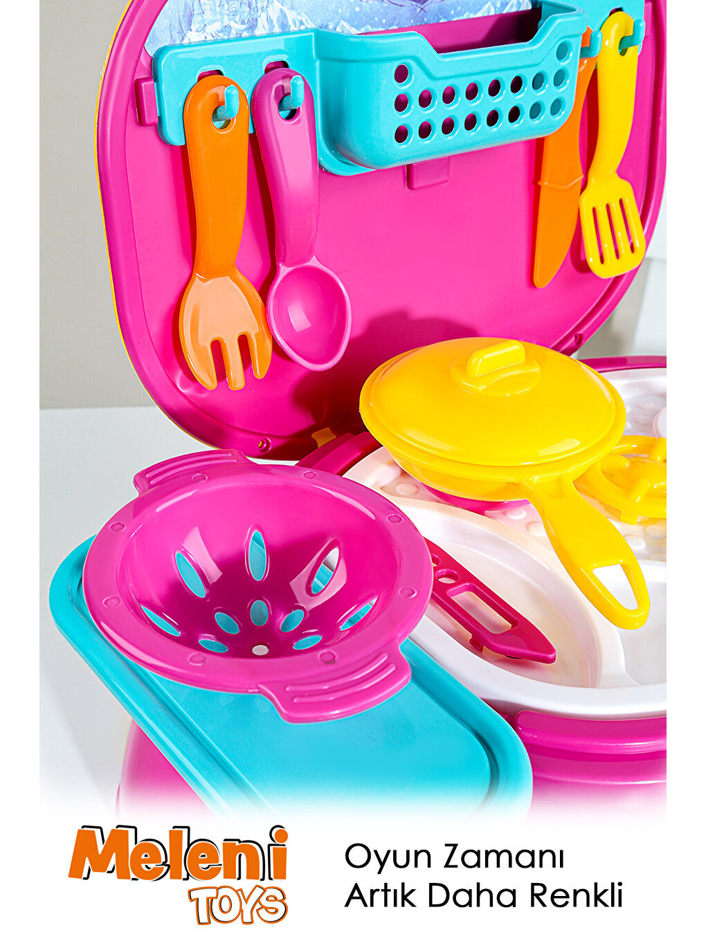 17 Parça Masalı Oyuncak Mutfak Seti - Taşıma Çantalı Oturaklı Mutfak Gereçleri Aşçı Oyuncak Seti-4