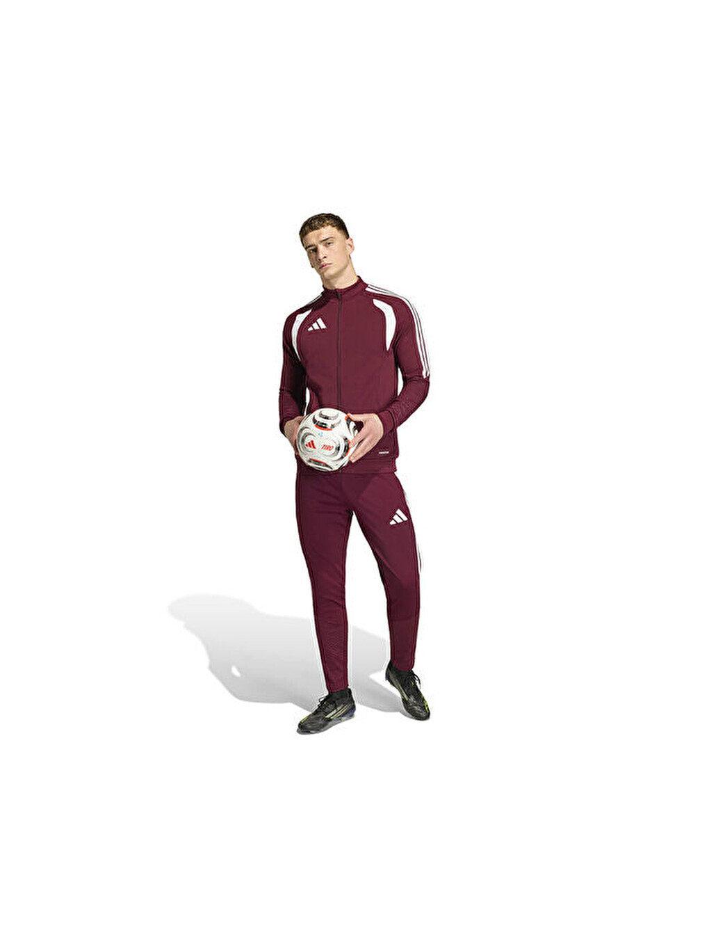 Tiro 26 Competition Tr Jkt Erkek Futbol Kamp Fermuarlı Sweatshirt Ke9254 Kırmızı-5