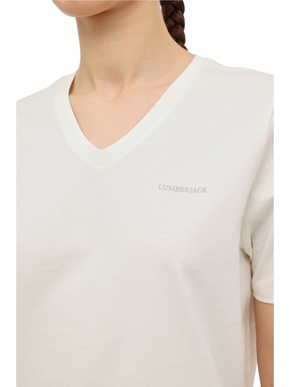 Bej Wb 11ct126 Ekru Kadın Kısa Kol T-shirt-3