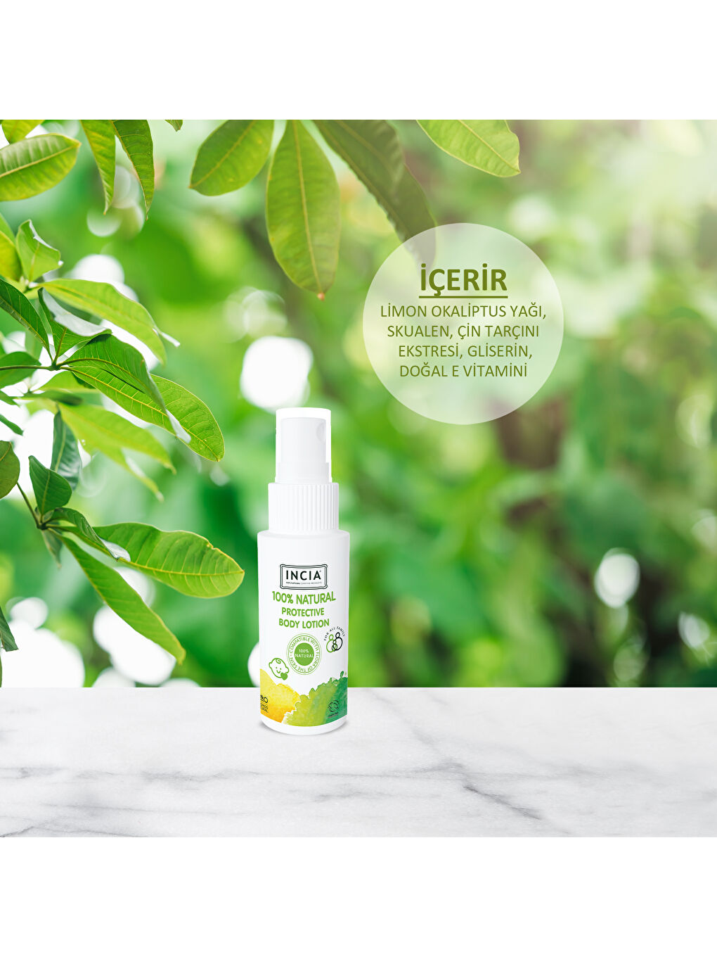 %100 Doğal Koruyucu Vücut Losyonu Sprey Yenidoğan Bebek Çocuk İçin Limon Okaliptus Vegan 50 ml-2
