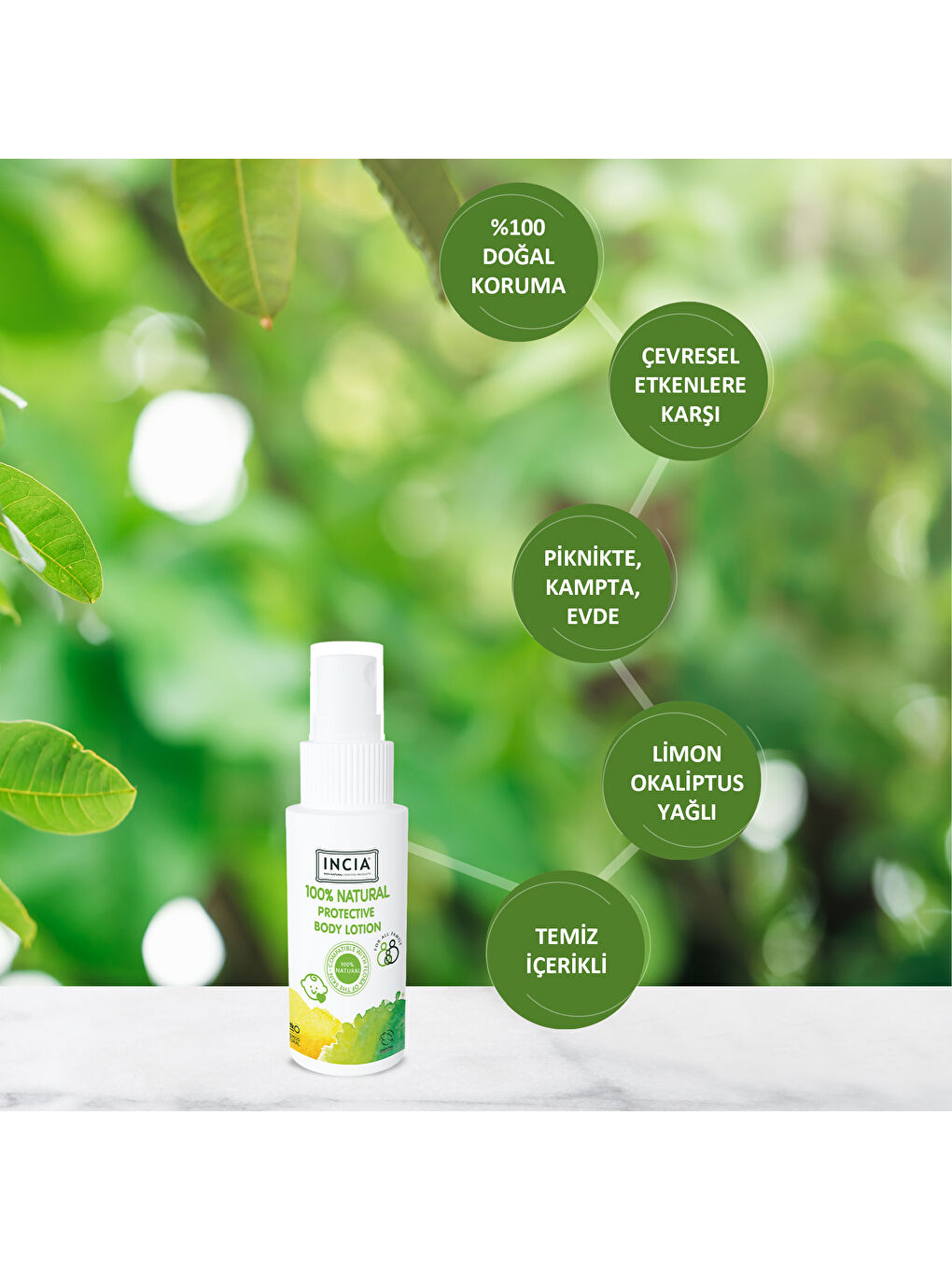 %100 Doğal Koruyucu Vücut Losyonu Sprey Yenidoğan Bebek Çocuk İçin Limon Okaliptus Vegan 50 ml-3