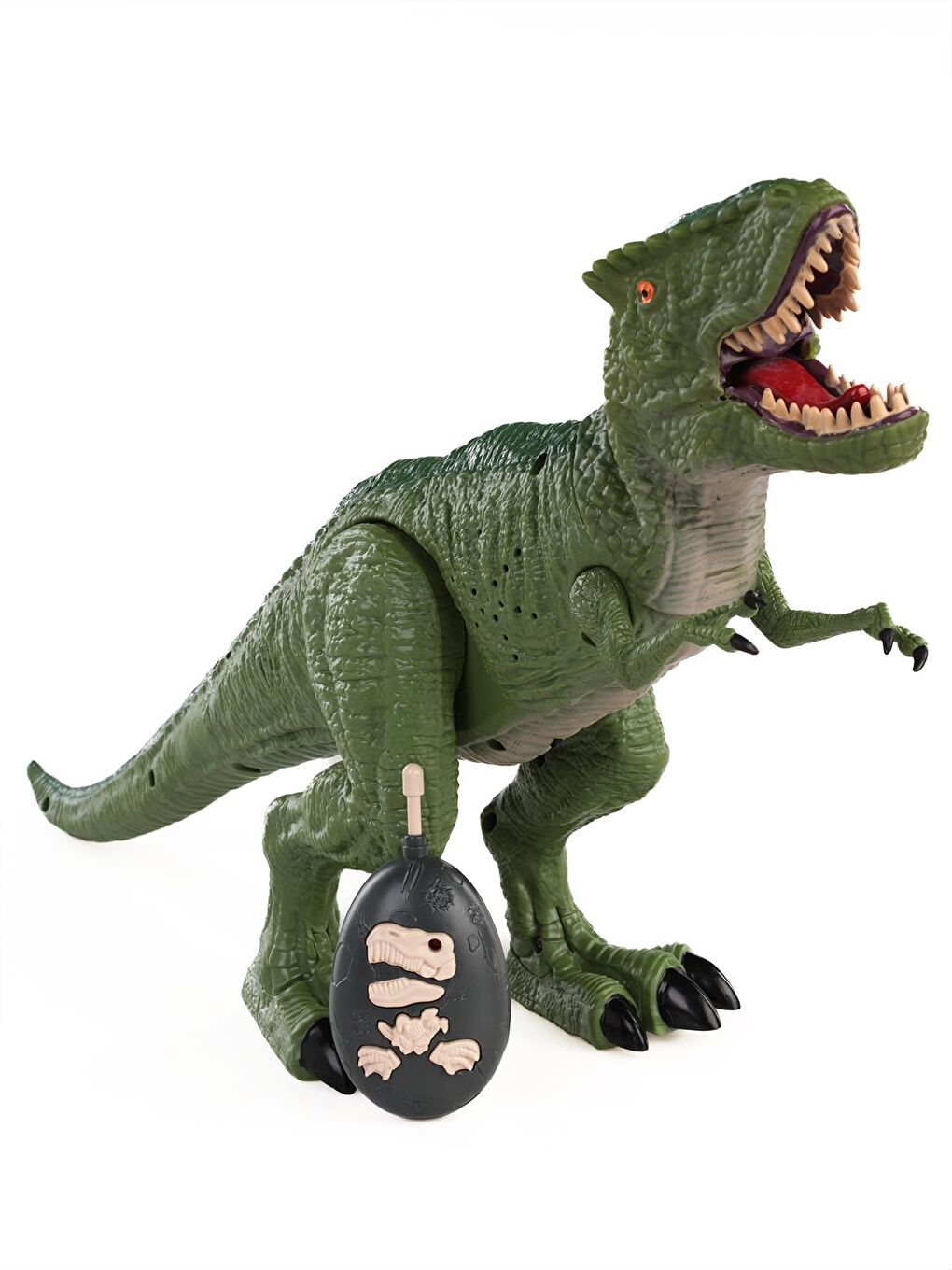 Seher Oyuncak Uzaktan Kumandalı Usb Şarjlı Ağzından Duman Atan Büyük Boy Dinozor - Yeşil Standart-3