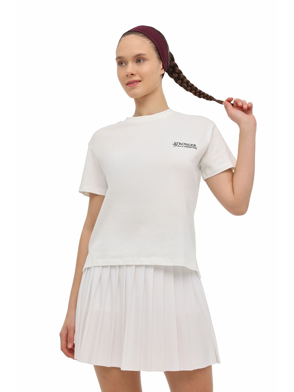 Bej WB 11ANNA-T 6FX Ekru Kadın Kısa Kol T-Shirt