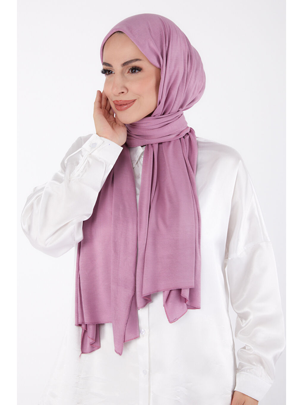 Penye Şal Koyu Lila - 23353-2