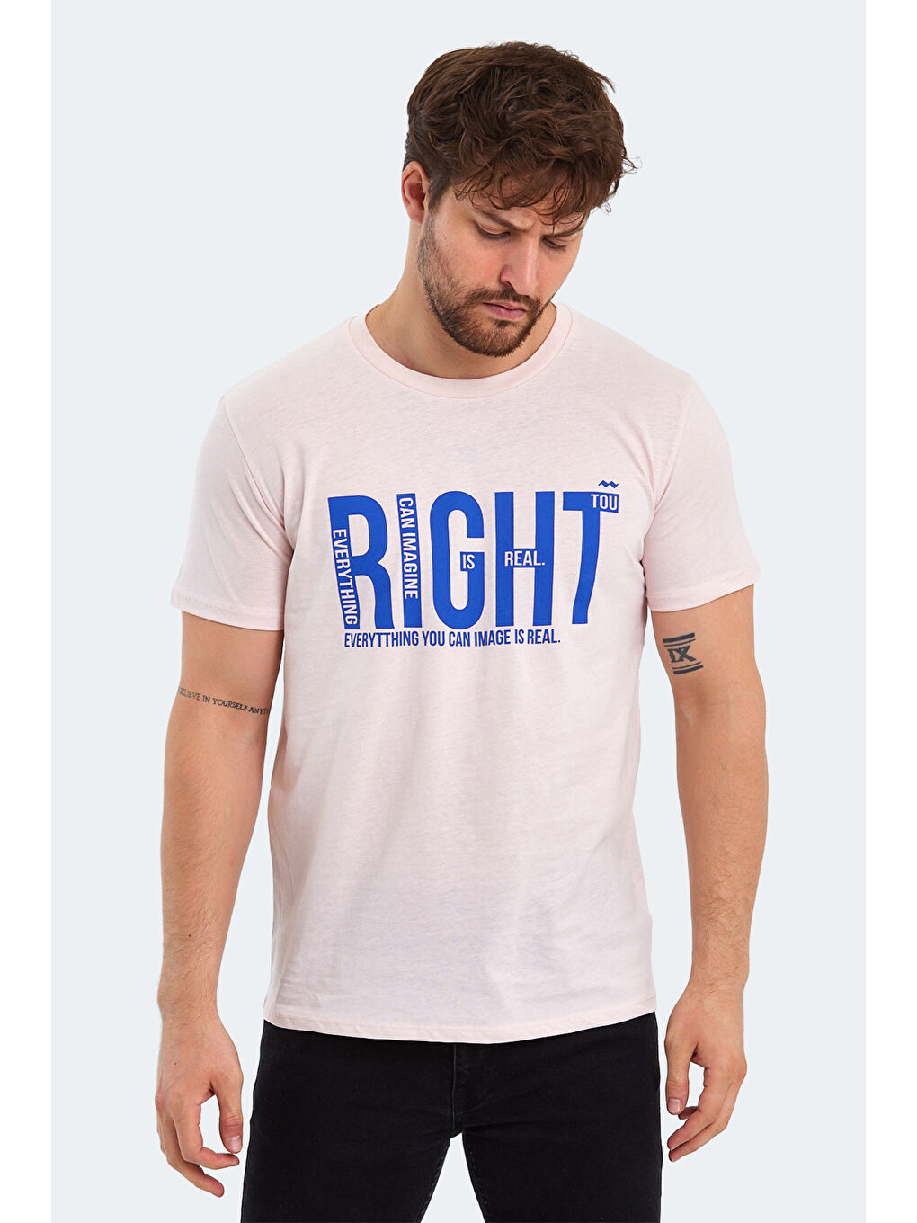 Pembe KAUKO Erkek Tişört Somon-3