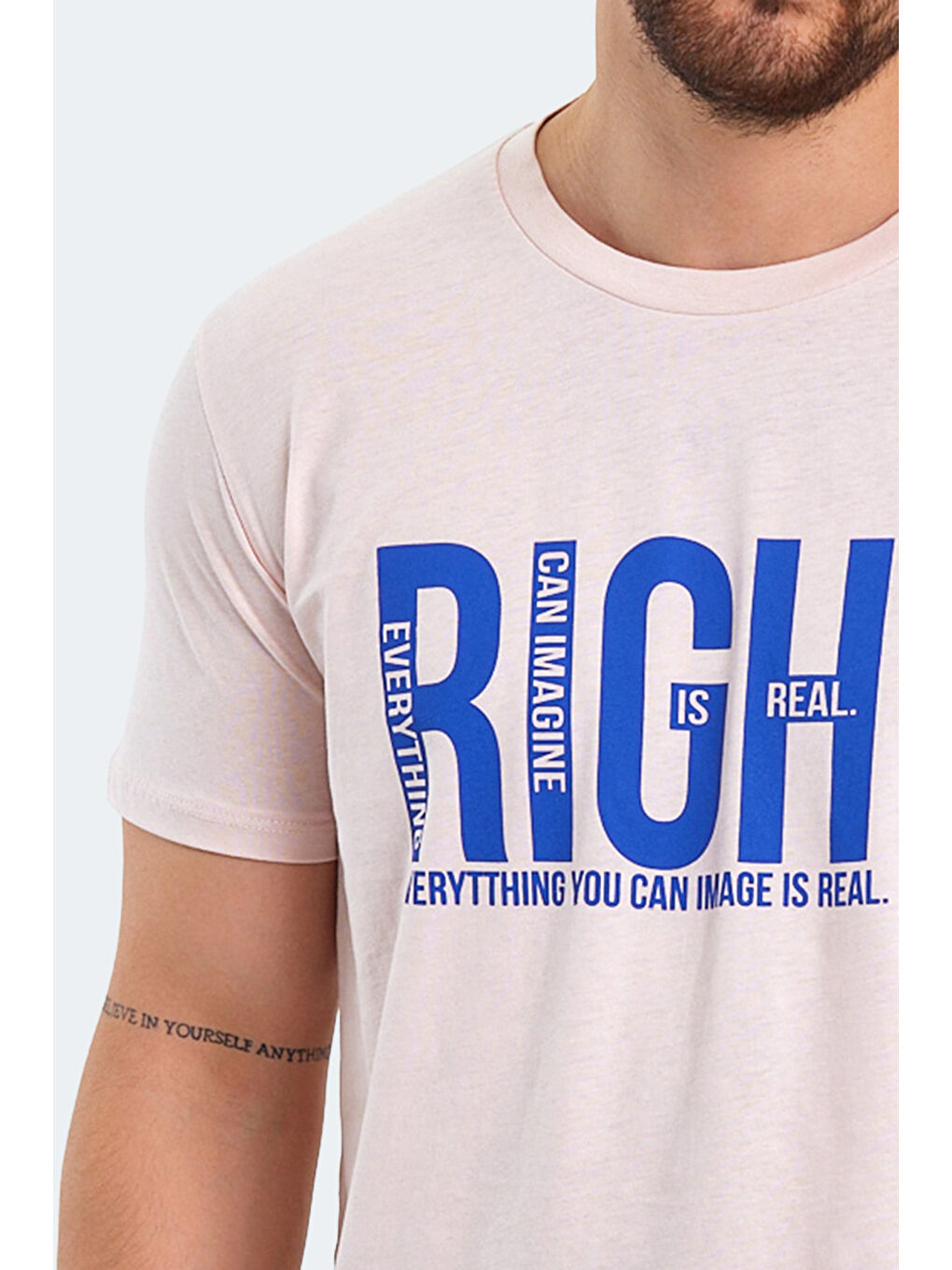 Pembe KAUKO Erkek Tişört Somon-5