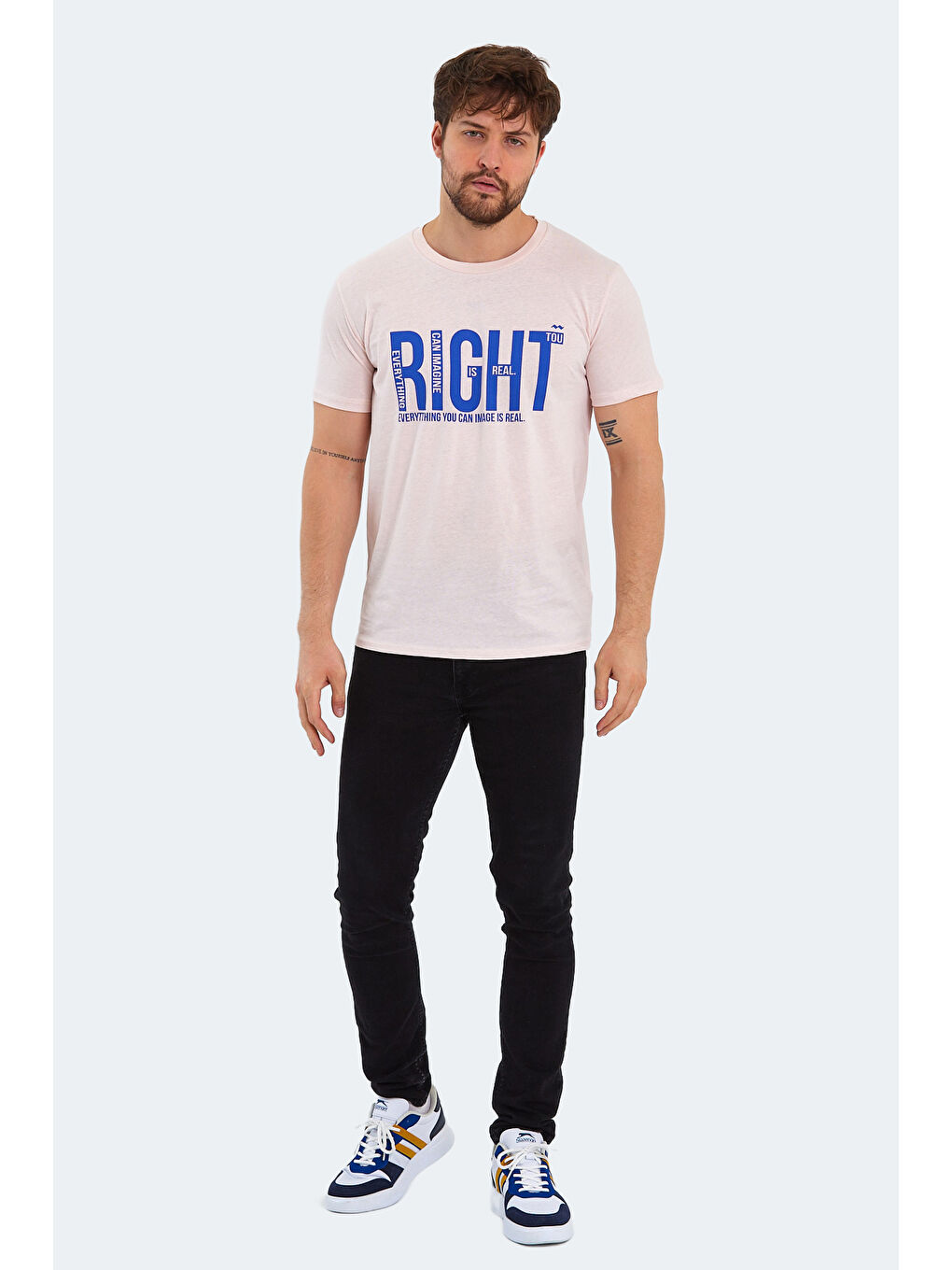 Pembe KAUKO Erkek Tişört Somon-6