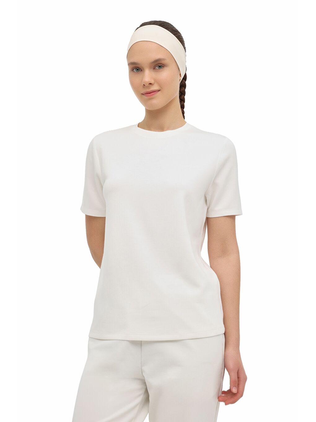 Bej WL 11SOFTY 6FX Ekru Kadın Kısa Kol T-Shirt