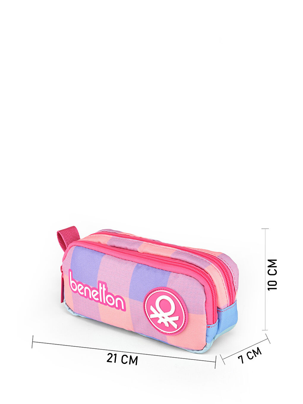 Ekose Desen Çift Bölme Kız Çocuk Kalemlik-6