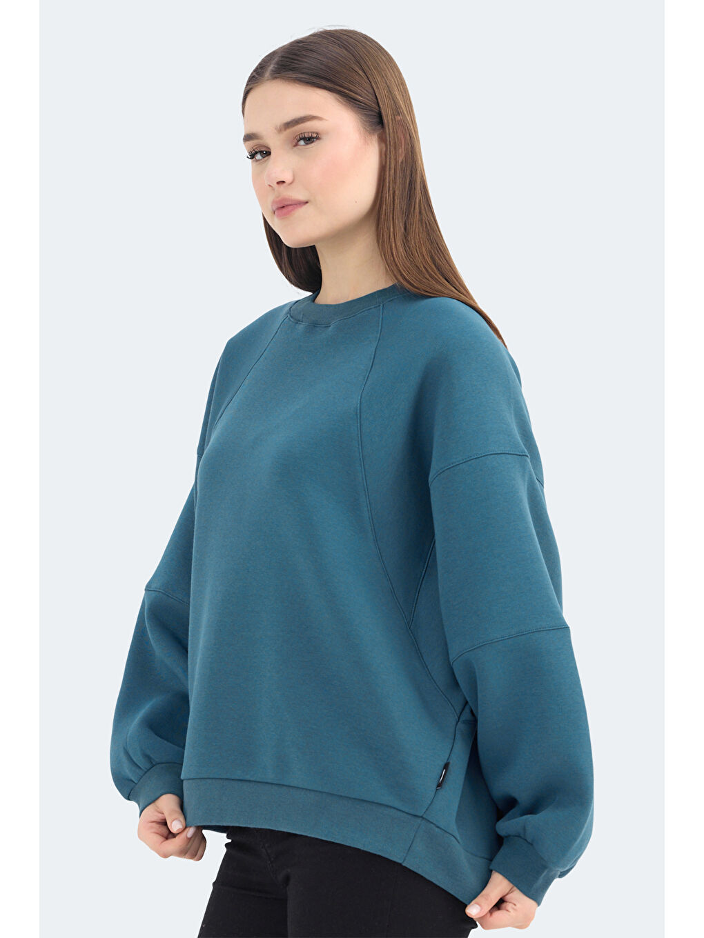 SLAZENGER VIA Kadın Sweatshirt Petrol