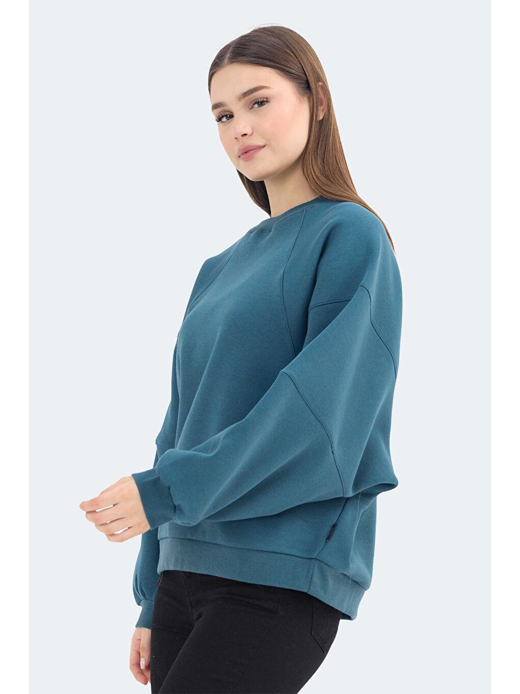SLAZENGER VIA Kadın Sweatshirt Petrol - 3