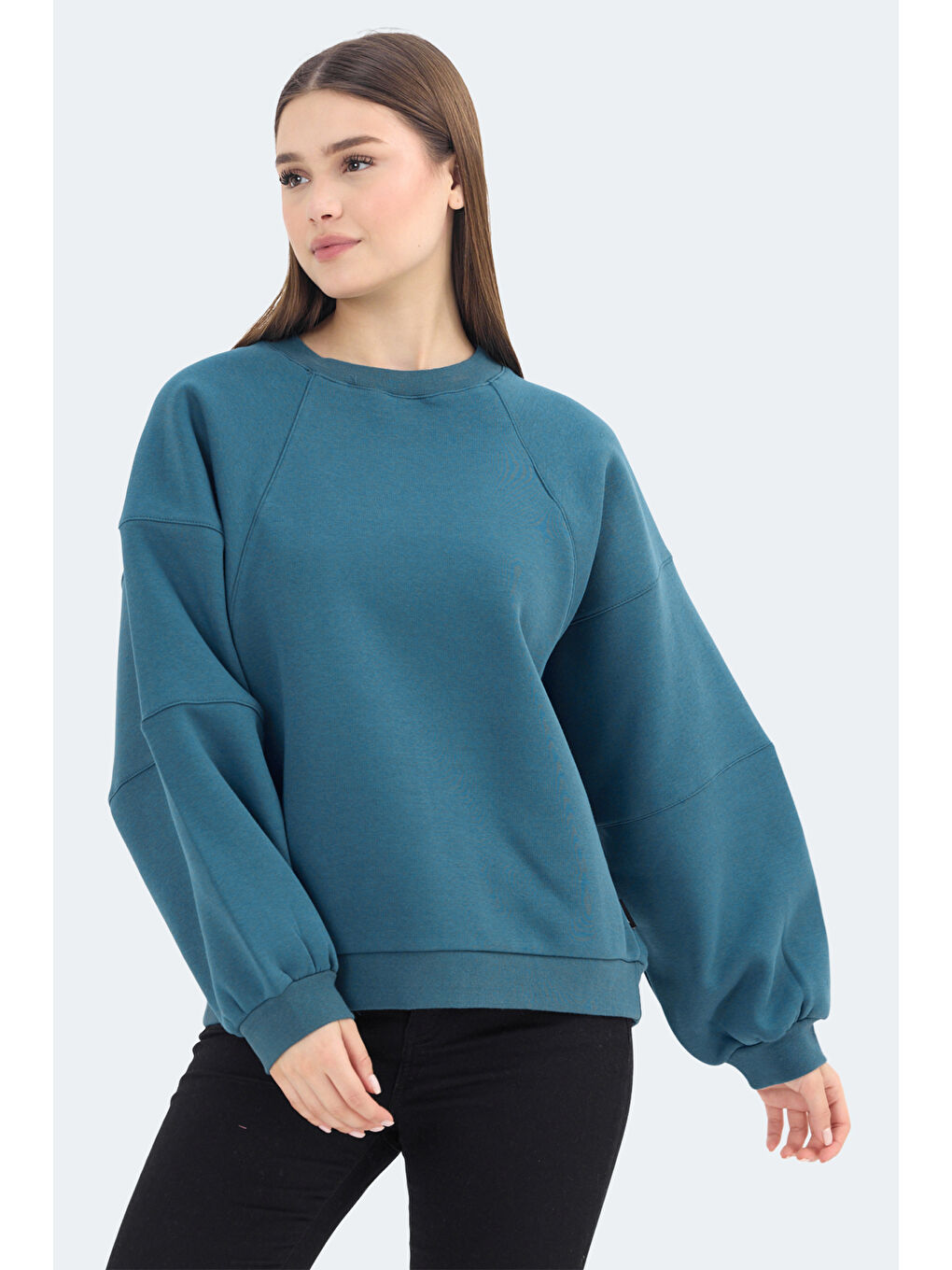 SLAZENGER VIA Kadın Sweatshirt Petrol - 4