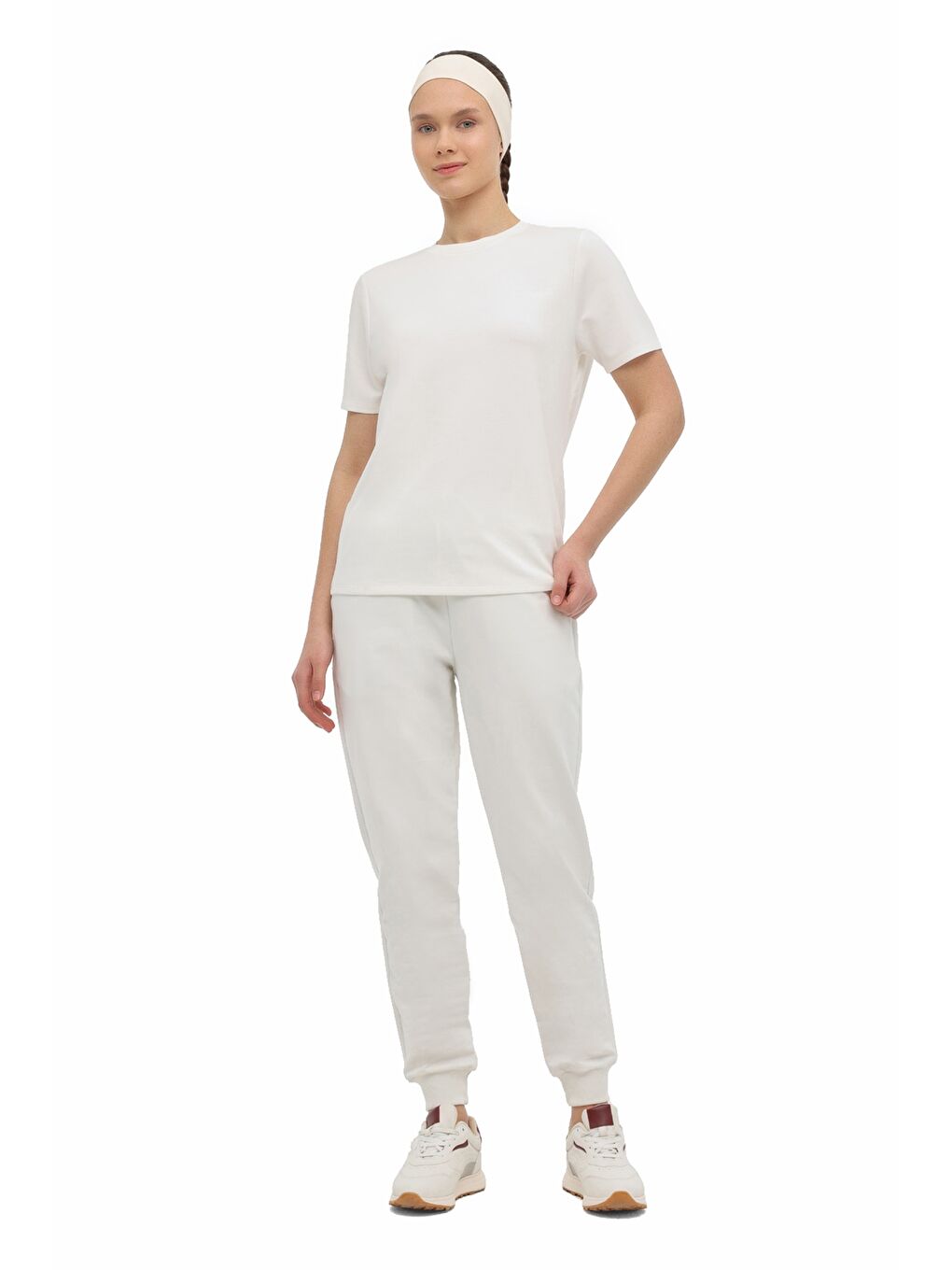 Bej WL 11SOFTY 6FX Ekru Kadın Kısa Kol T-Shirt-2