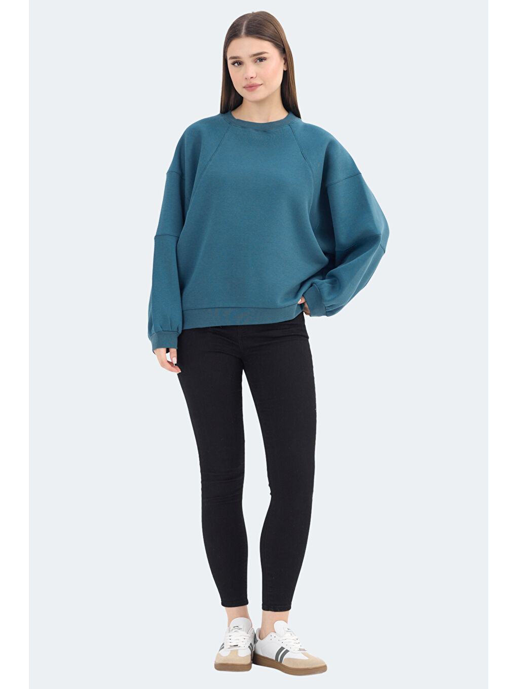 SLAZENGER VIA Kadın Sweatshirt Petrol - 6