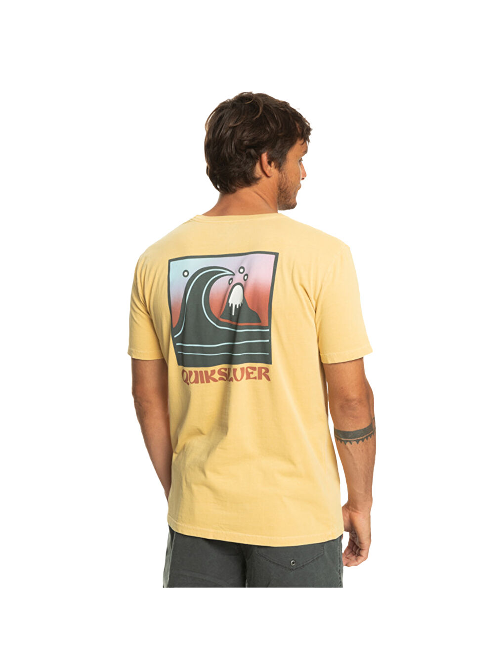 Qsbubblestamp Erkek Sarı Tişört-1
