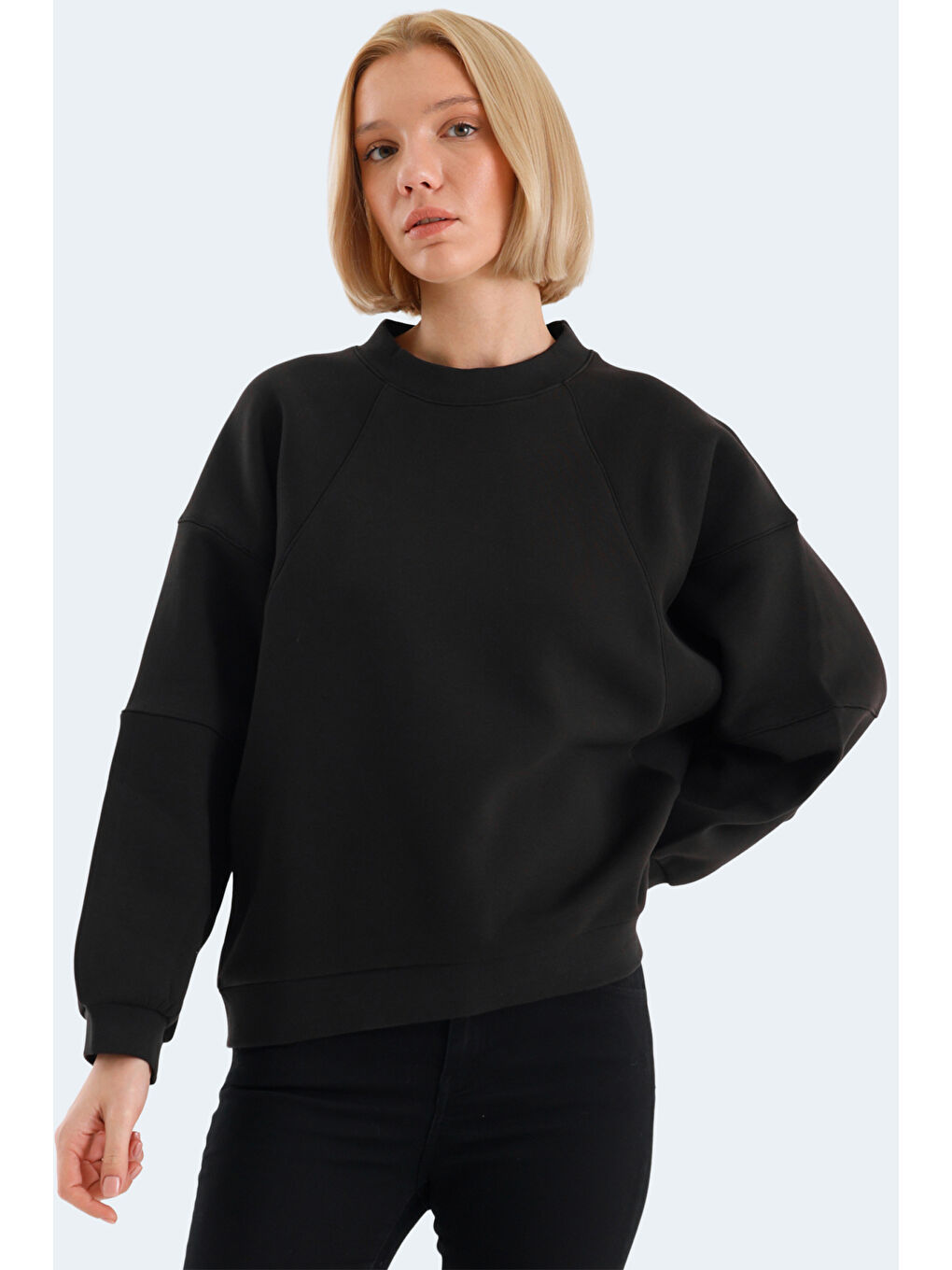 SLAZENGER VIA Kadın Sweatshirt Siyah