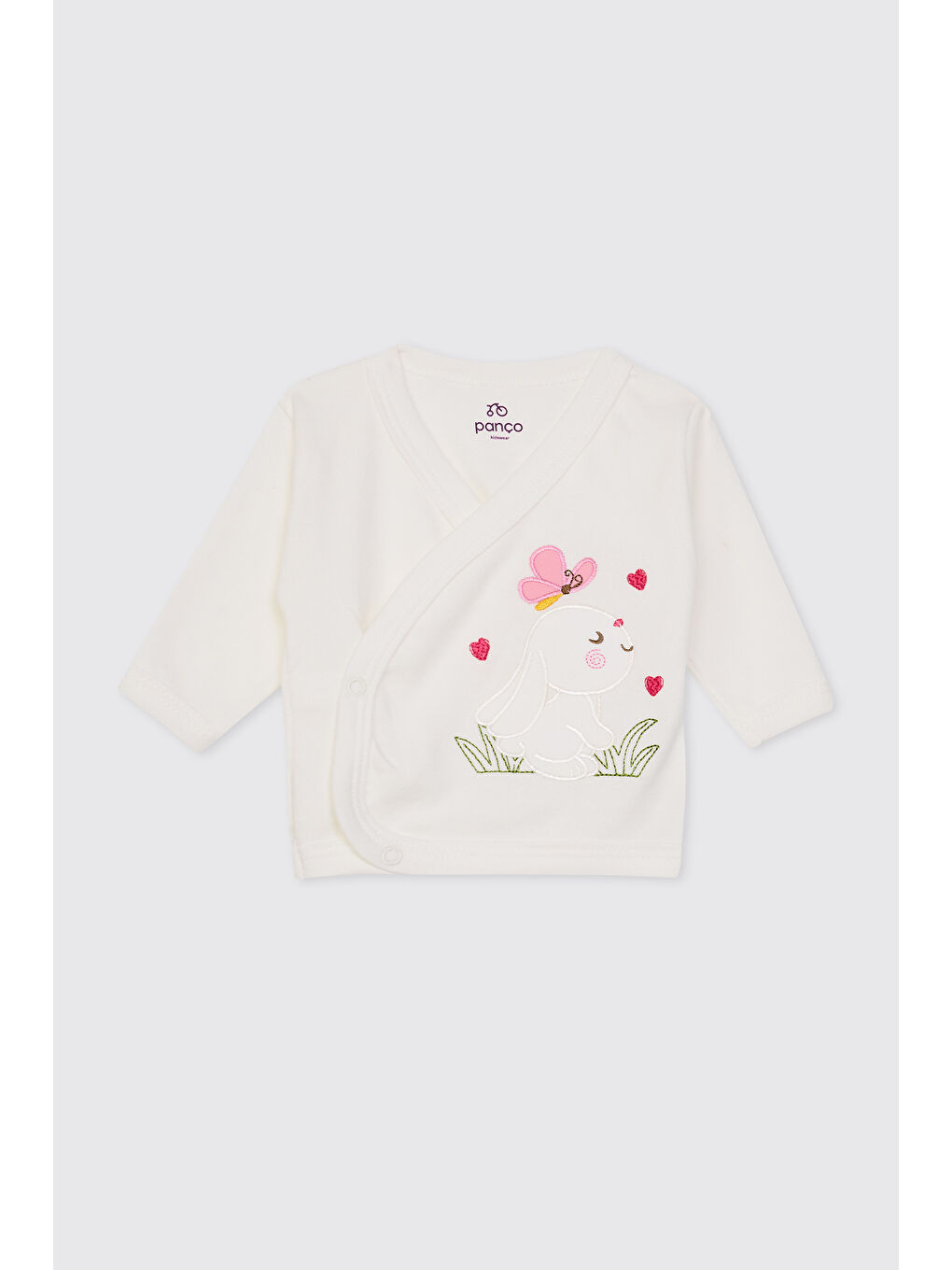 Yenidoğan Tavşan Detaylı Ekru 5'li Hastane Çıkış Seti-7