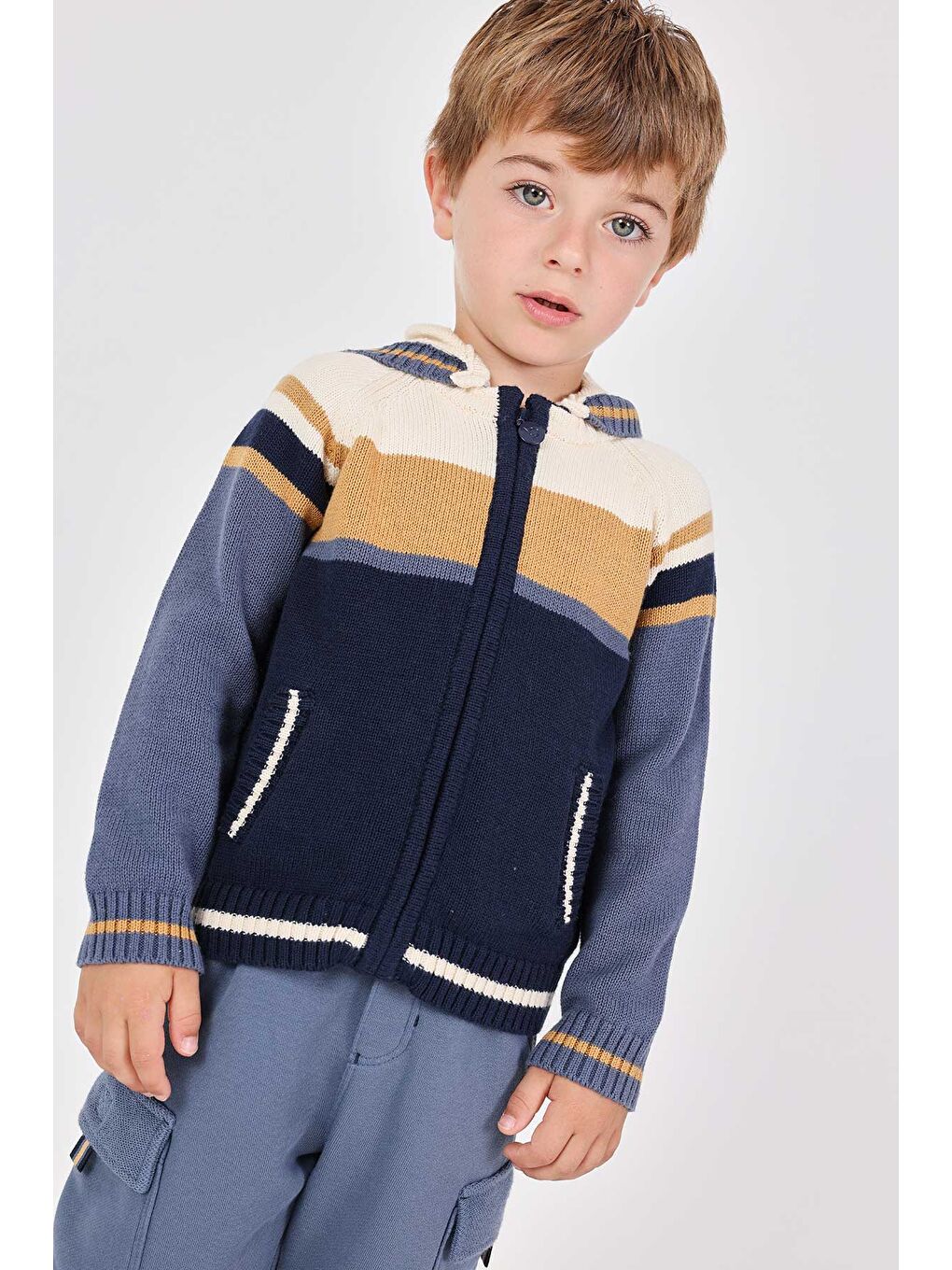 Karışık Erkek Çocuk Çizgili Ceket