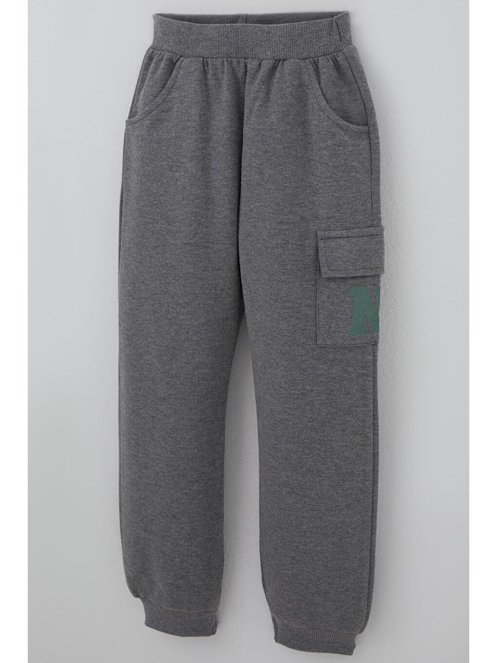 Erkek Çocuk Eşofman Takımı Şehir Konseptli Pantolonu Yan Cep Detaylı Mint Yeşili (4-9 Yaş)-6