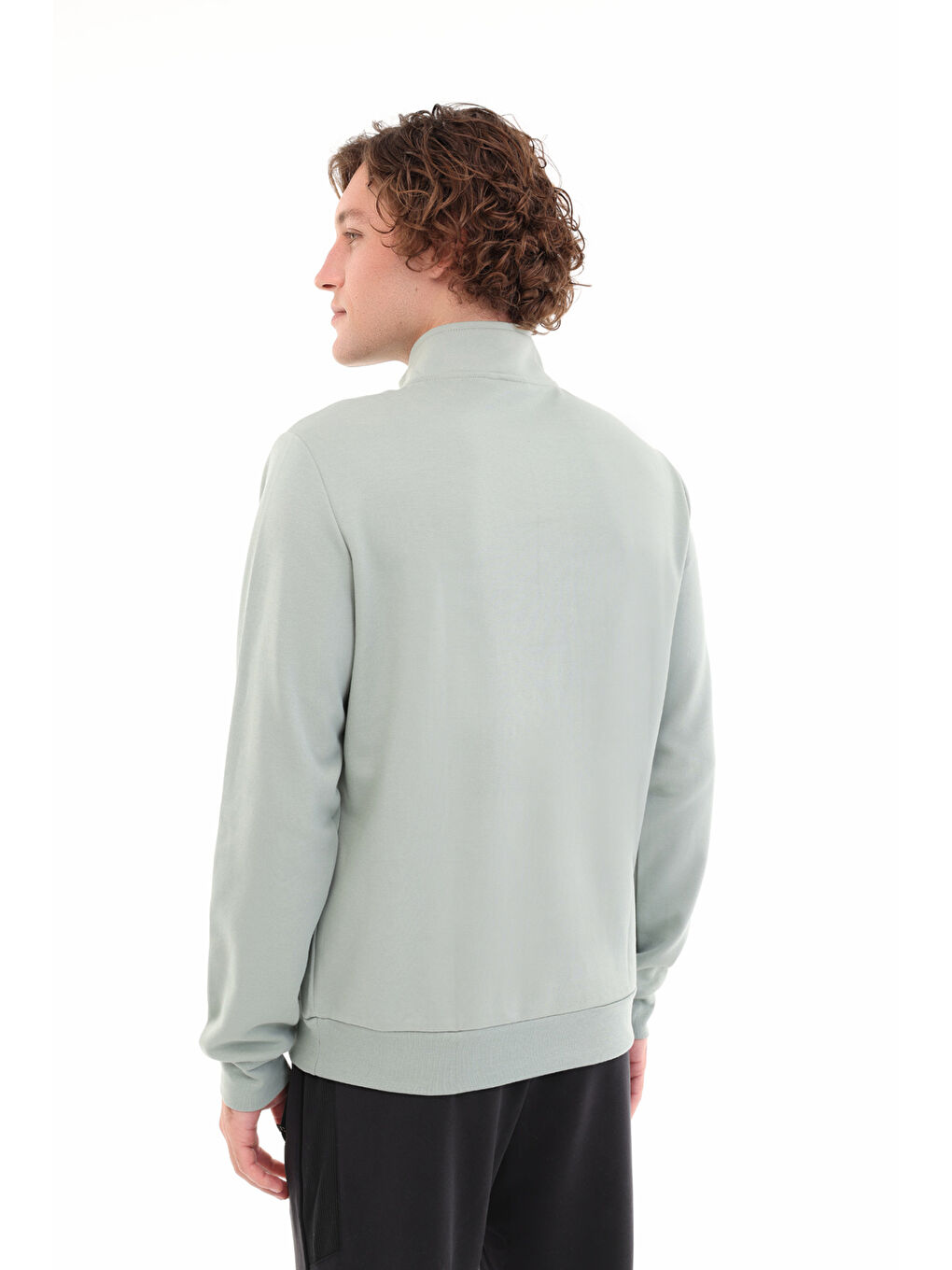 MB BS47 HZIP SW 5PR Yeşil Erkek Sweatshirt-1