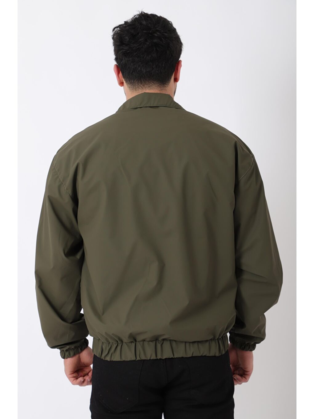 Haki Cep Kapaklı Demir Fermuarlı Dik Yaka Nova Mevsimlik Mont BL 1810_60328-5